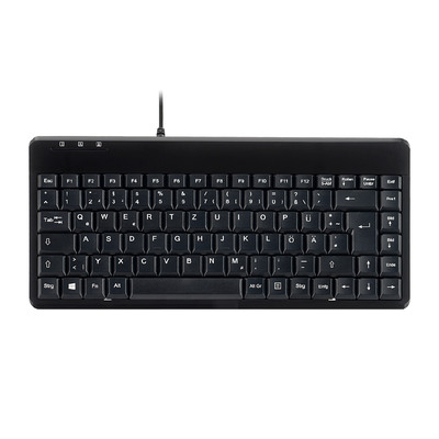 Perixx PERIBOARD-409 P, DE, Mini PS/2-Tastatur, schwarz (Produktbild 1)