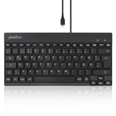 Perixx PERIBOARD-426, DE, kabelgebunden, USB Mini Tastatur mit flachen Tasten, schwarz Perixx PERIBOARD-426, DE, kabelgebunden, USB Mini Tastatur mit flachen Tasten, schwarz