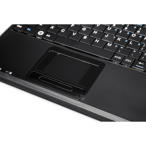 Perixx PERIBOARD-510 H PLUS US, Mini USB-Tastatur, Touchpad, Hub, schwarz