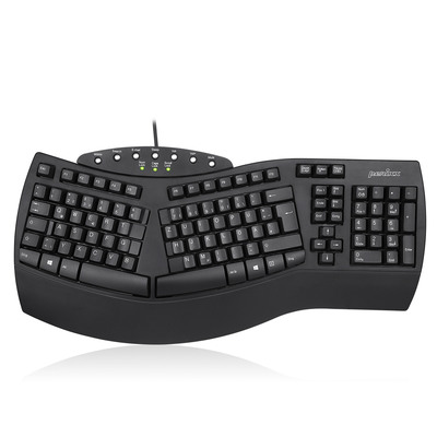 Perixx PERIBOARD-512 DE, Ergonomische USB-Tastatur, schwarz (Produktbild 1)