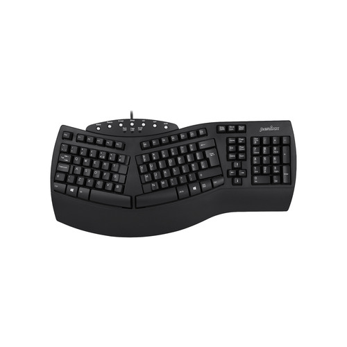 Perixx PERIBOARD-512 UK, Ergonomische USB-Tastatur, schwarz