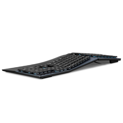 Perixx PERIBOARD-535 DE BL, ergonomische mechanische USB Tastatur (blaue Taster)