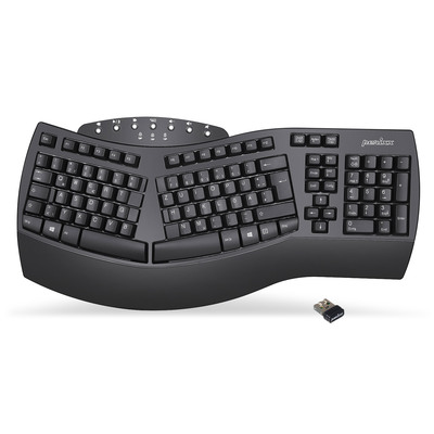 PERIXX PERIBOARD-612B DE, ergonomische Tastatur, Dualmodus, Funk/Bluetooth, Windows/Mac, schwarz (Produktbild 1)