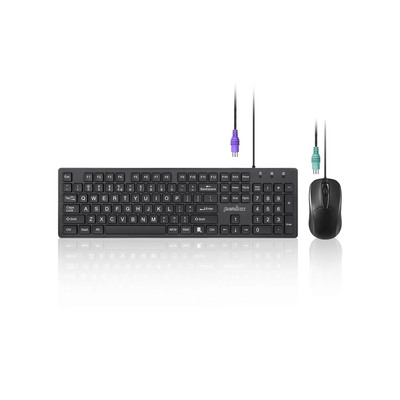 Perixx PERIDUO-117 P US Tastatur-Maus-Set, PS/2, kabelgebunden, schwarz Perixx PERIDUO-117 P US Tastatur-Maus-Set, PS/2, kabelgebunden, schwarz