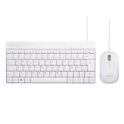 Perixx PERIDUO-212 DE, Mini USB-Tastatur und Maus Set, weiß Perixx PERIDUO-212 DE, Mini USB-Tastatur und Maus Set, weiß