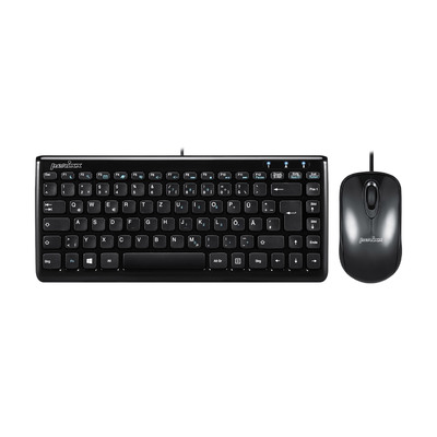 Perixx PERIDUO-307 DE, Mini USB-Tastatur und Maus Set, schwarz Perixx PERIDUO-307 DE, Mini USB-Tastatur und Maus Set, schwarz