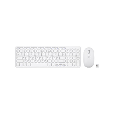 Perixx PERIDUO-613 W, DE, Tastatur- und Maus-Set, kabellos, kompakt, weiß