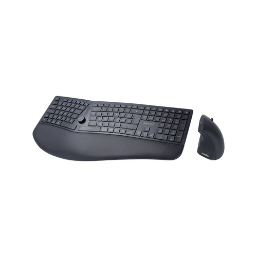 Perixx PERIDUO-614 DE, Tastatur- und Maus-Set, kabellos, ergonomisch, schwarz