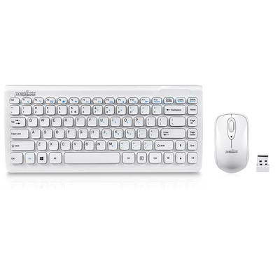 Perixx PERIDUO-707 PLUS US W, Mini Tastatur und Maus Set, schnurlos, weiß Perixx PERIDUO-707 PLUS US W, Mini Tastatur und Maus Set, schnurlos, weiß