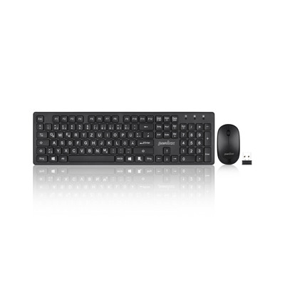 Perixx PERIDUO-717 DE, Tastatur und Maus Set, große Buchstaben, schnurlos, schwarz Perixx PERIDUO-717 DE, Tastatur und Maus Set, große Buchstaben, schnurlos, schwarz