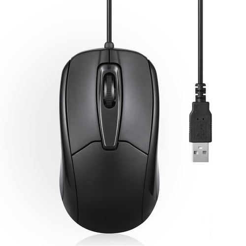 Perixx PERIMICE-209, Kabelgebundene Maus, USB-C Kabel, schwarz Mäuse & Tastaturen