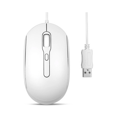 Perixx PERIMICE-222UW, Maus, optisch, 4 Tasten, Silent, USB-A, weiß Perixx PERIMICE-222UW, Maus, optisch, 4 Tasten, Silent, USB-A, weiß