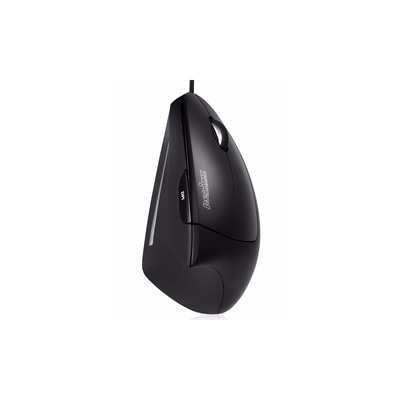 Perixx PERIMICE-513 N, Ergonomische vertikale Maus für Rechtshänder, USB-Kabel, schwarz