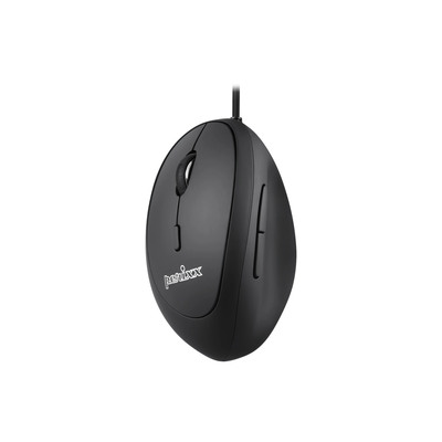 Perixx PERIMICE-519L, kleine ergonomische Maus, USB-Kabel, schwarz