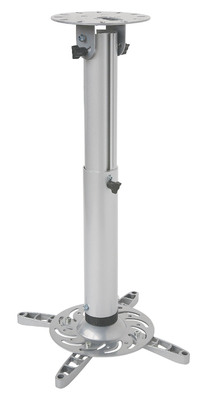 Profi Deckenhalterung für Beamer, ausziehbar, 50-77cm, Silber Profi Deckenhalterung für Beamer, ausziehbar, 50-77cm, Silber