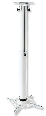 Profi Deckenhalterung für Beamer, ausziehbar, 50-77cm, Weiß Profi Deckenhalterung für Beamer, ausziehbar, 50-77cm, Weiß