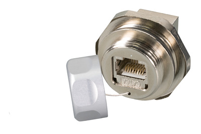 RJ45 Cat.6A IP67 Durchführungskupplung -- , Buchse / Buchse, Service Port RJ45 Cat.6A IP67 Durchführungskupplung -- , Buchse / Buchse, Service Port