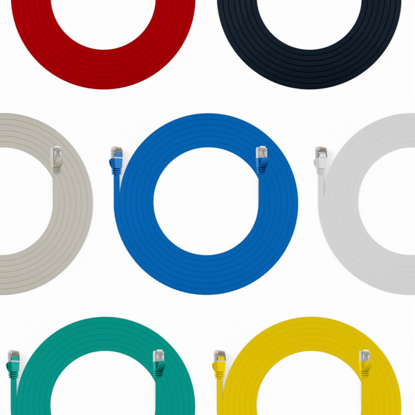 RJ45 Flachpatchkabel Cat.6A U/FTP PVC -- blau 3m