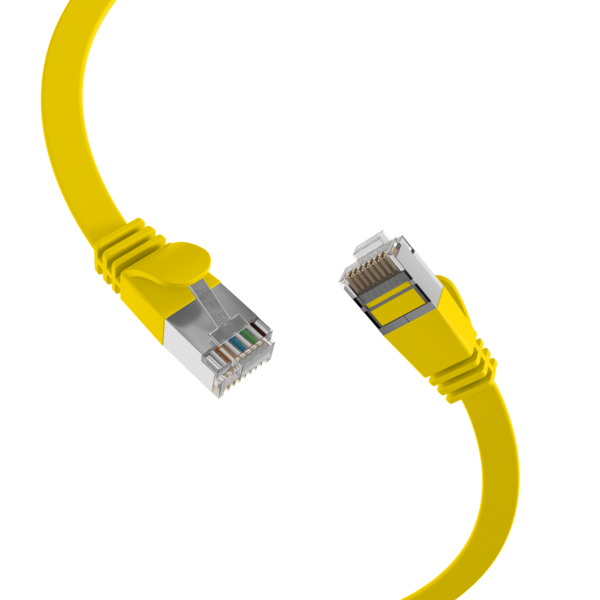 RJ45 Flachpatchkabel Cat.6A U/FTP PVC -- gelb 3m