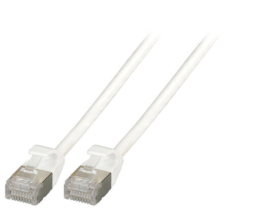 RJ45 Flachpatchkabel U/FTP, Cat.6A, PVC, 0,15m, weiß RJ45 Flachpatchkabel U/FTP, Cat.6A, PVC, 0,15m, weiß