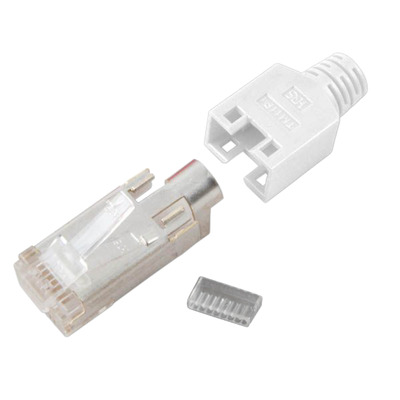 RJ45-Hirose Stecker STP, TM11 beige, 100 -- Stück, 3 Elemente, Cat. 5e