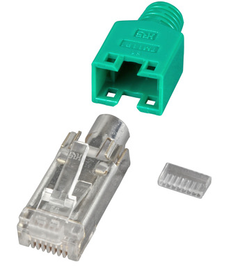 RJ45-Hirose Stecker STP, TM11 grÃ¼n, 50 -- StÃ¼ck, 3 Elemente, Cat.5e
