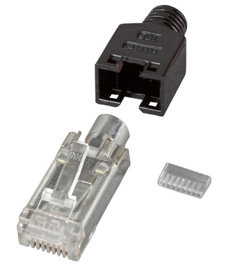 RJ45-Hirose Stecker STP, TM11 -- schwarz,100 StÃ¼ck, 3 Elemente, Cat.5e