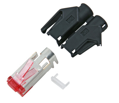 RJ45-Hirose Stecker STP, TM21 schwarz, 1 -- Stück, 3 Elemente, Cat.6