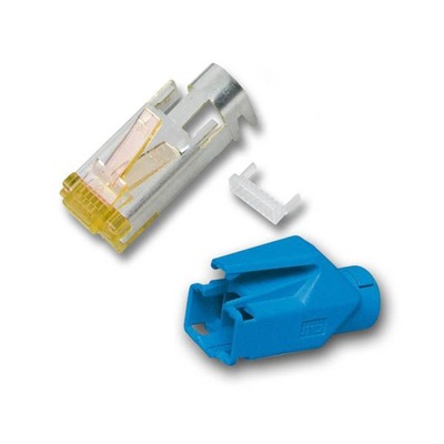 RJ45-Hirose Stecker STP, TM31 blau, 100 -- Stück, 3 Elemente, Cat.6A RJ45-Hirose Stecker STP, TM31 blau, 100 -- Stück, 3 Elemente, Cat.6A