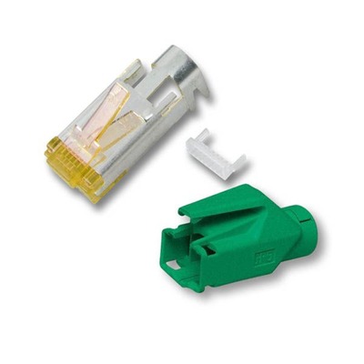 RJ45-Hirose Stecker STP, TM31 grün, 100 -- Stück, 3 Elemente, Cat.6A RJ45-Hirose Stecker STP, TM31 grün, 100 -- Stück, 3 Elemente, Cat.6A