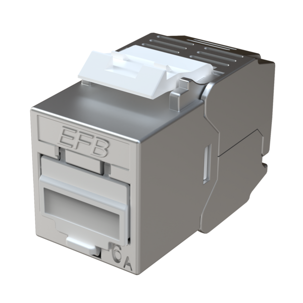 RJ45 Keystone Slim/Short, Cat.6A, , Zinkdruckguss, 10GE