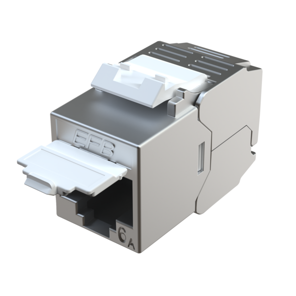 RJ45 Keystone Slim/Short, Cat.6A, , Zinkdruckguss, 10GE