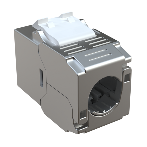RJ45 Keystone Slim/Short, Cat.6A, , Zinkdruckguss, 10GE