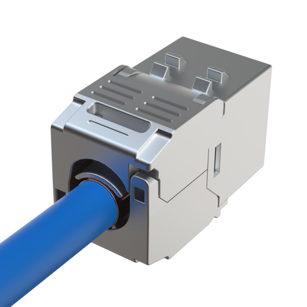 RJ45 Keystone Slim/Short, Cat.6A, , Zinkdruckguss, 10GE