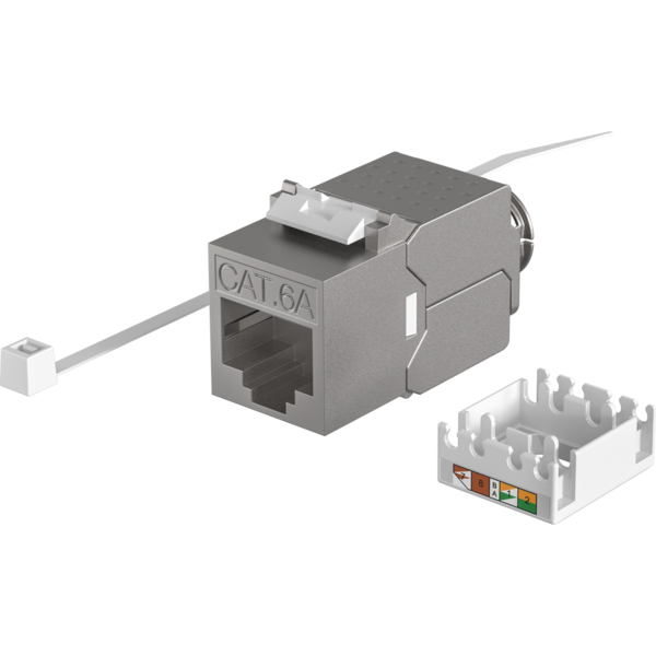 RJ45 Keystone Slimline, Cat.6A -- Zinkdruckguss, 10GE