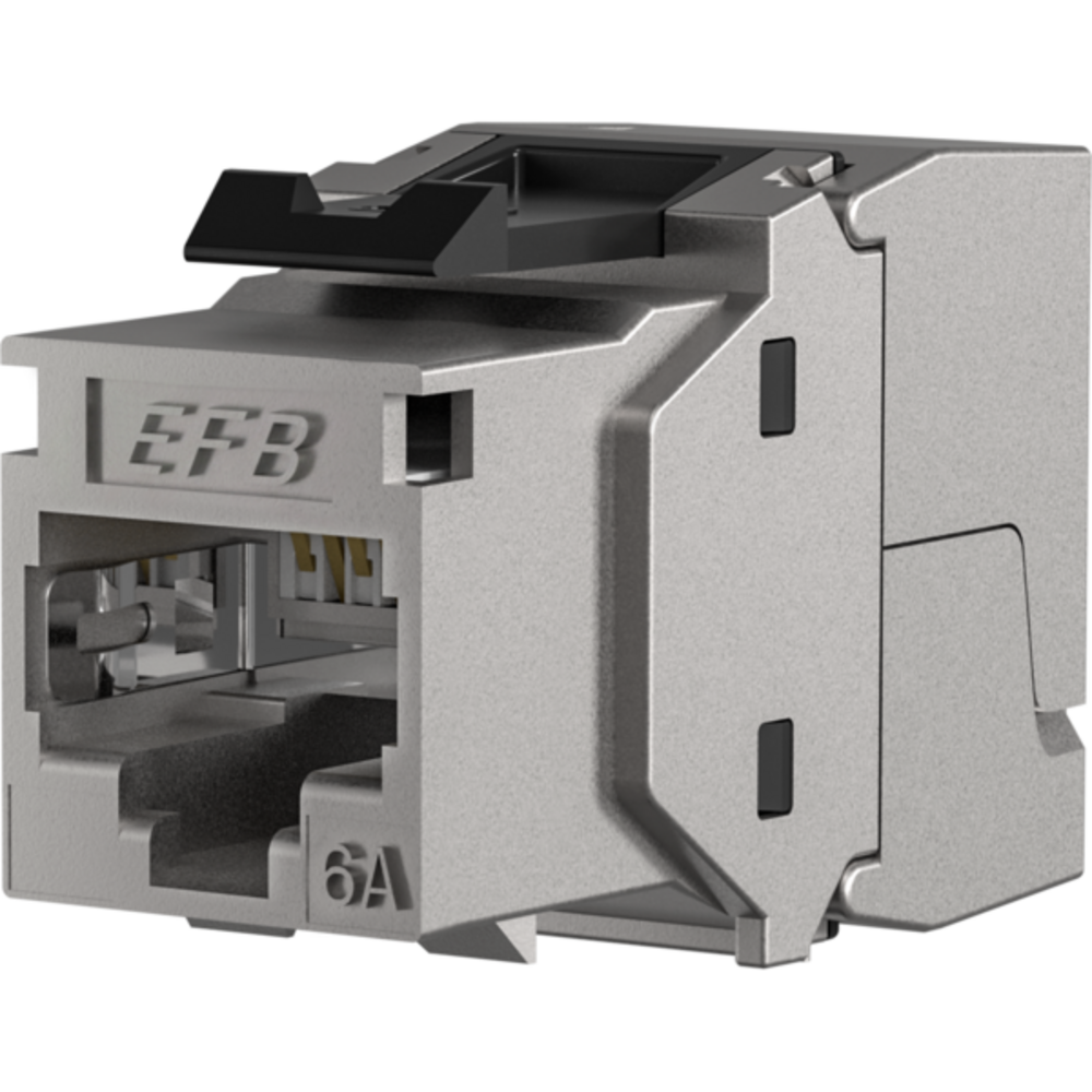 RJ45 Keystone STP, Cat.6A, 500MHz -- Komponenten zertifiziert - 1 VPE = 12 Stück Keystone + Adapter