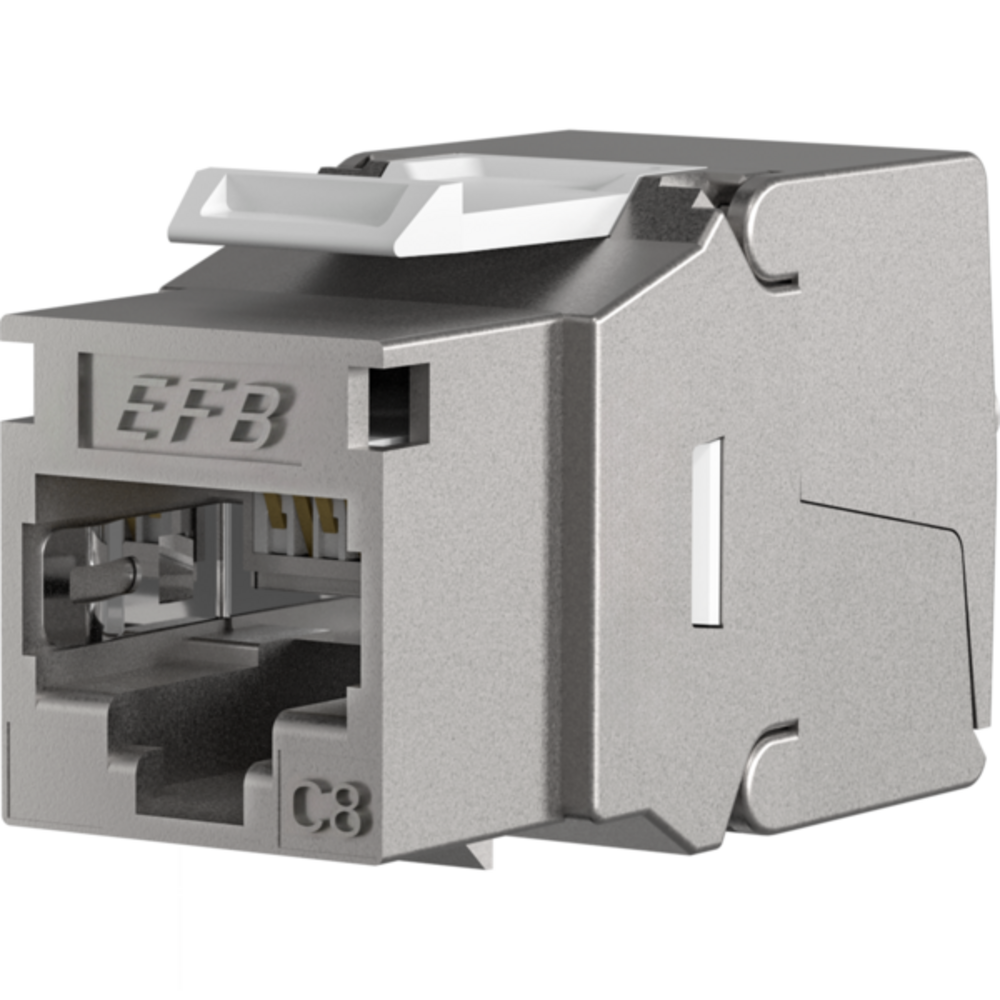 RJ45 Keystone STP, Cat.8 Class 1 -- 2000MHz - 1 VPE = 12 Stück Keystone + Adapter