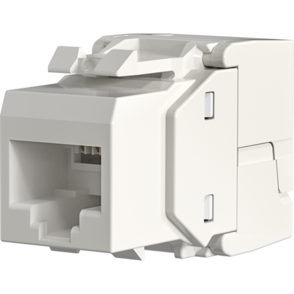 RJ45 Keystone UTP, Cat.6 -- 250MHz, Komponenten zertifiziert, weiß - 1 VPE = 12 Stück Keystone + Adapter