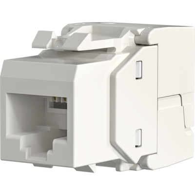 RJ45 Keystone UTP, Cat.6 -- 250MHz, Komponenten zertifiziert, weiß