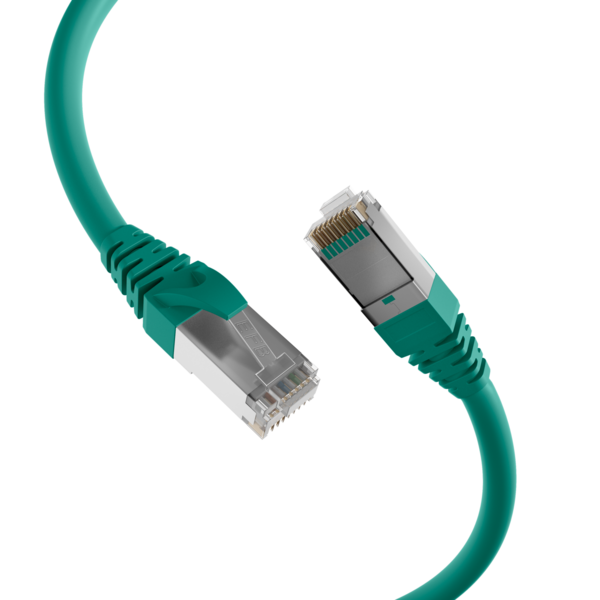 RJ45 Patchkabel Cat.5e SF/UTP PUR -- RAL6018 grün 5m