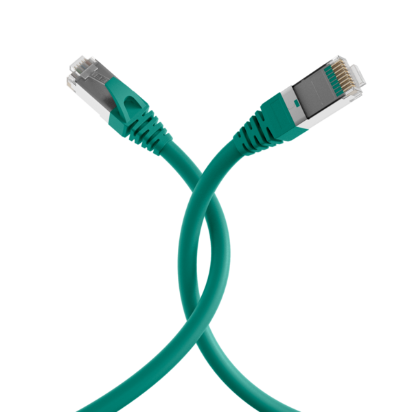 RJ45 Patchkabel Cat.5e SF/UTP PUR -- RAL6018 grün 5m