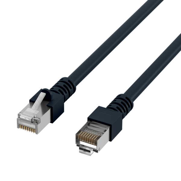 RJ45 Patchkabel Cat.5e SF/UTP PVC -- CCA schwarz 15m