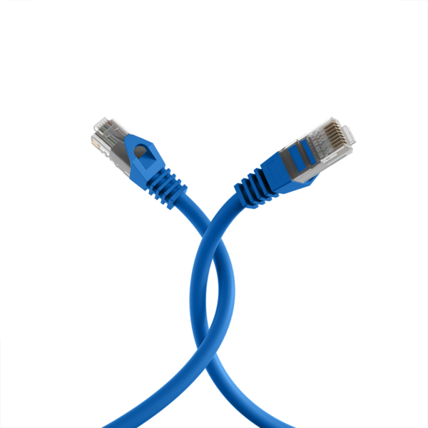 RJ45 Patchkabel Cat.5e U/UTP LSZH -- CCA AWG24/7 blau 0,5m
