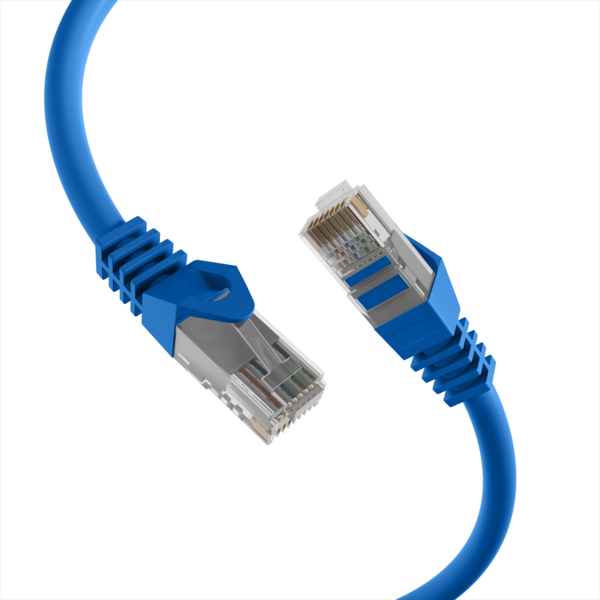 RJ45 Patchkabel Cat.5e U/UTP LSZH -- CCA AWG24/7 blau 1m