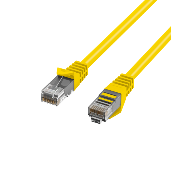 RJ45 Patchkabel Cat.5e U/UTP LSZH -- CCA AWG24/7 gelb 10m