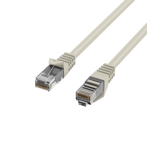 RJ45 Patchkabel Cat.5e U/UTP LSZH -- CCA AWG24/7 grau 1m