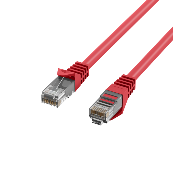 RJ45 Patchkabel Cat.5e U/UTP LSZH -- CCA AWG24/7 rot 1m
