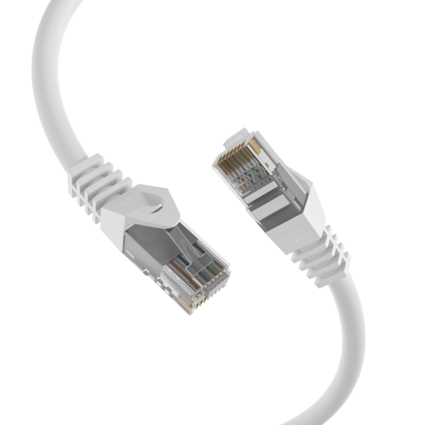 RJ45 Patchkabel Cat.5e U/UTP LSZH -- CCA AWG24/7 weiß 1m