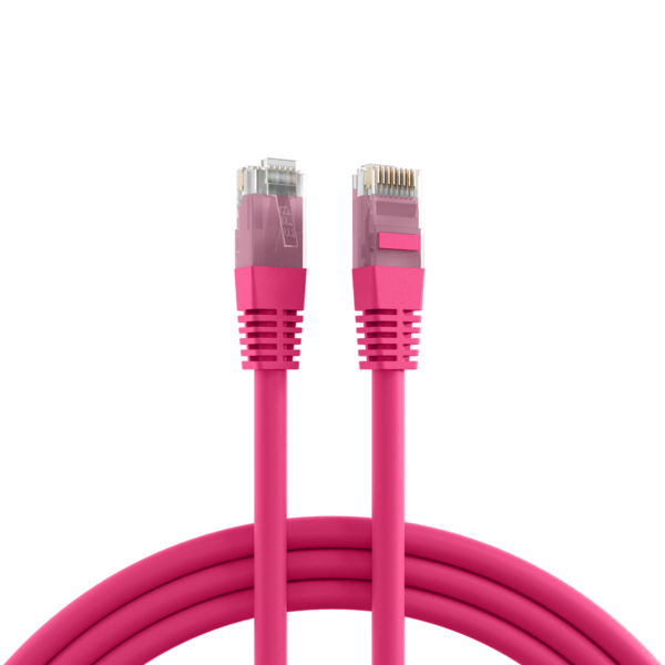 RJ45 Patchkabel Cat.5e U/UTP PVC, CCA magenta 2m