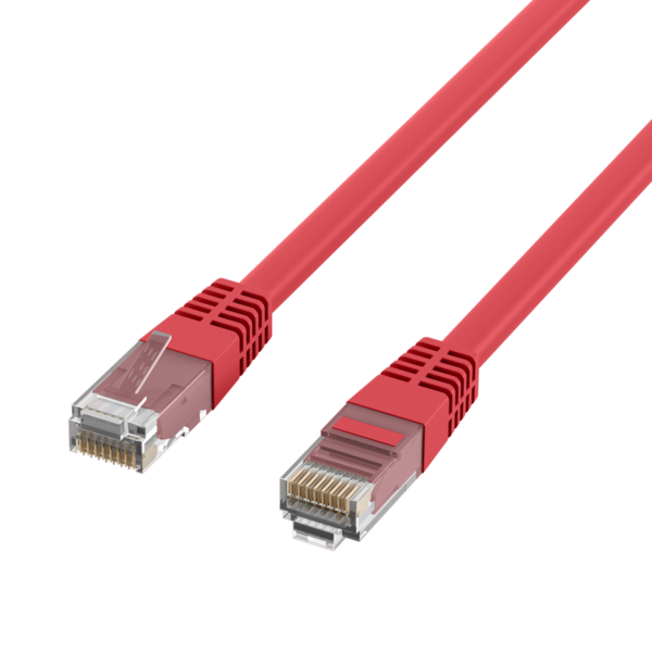RJ45 Patchkabel Cat.5e U/UTP PVC, CCA rot 10m